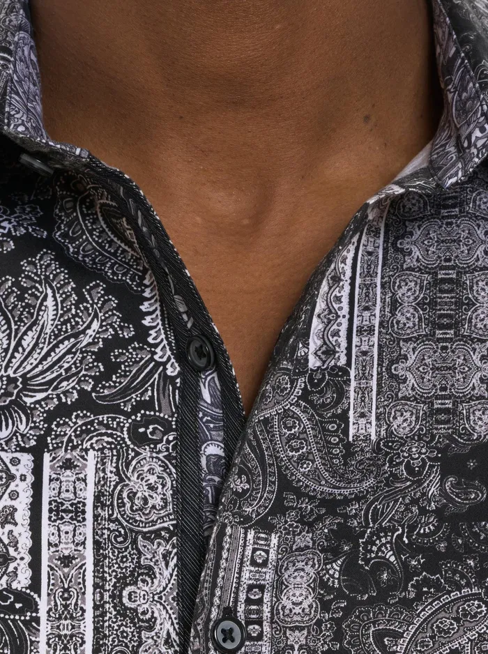 Robert Graham Long Sleeve Button Down Shirts Men LOCARNO LONG SLEEVE BUTTON DOWN SHIRT Black