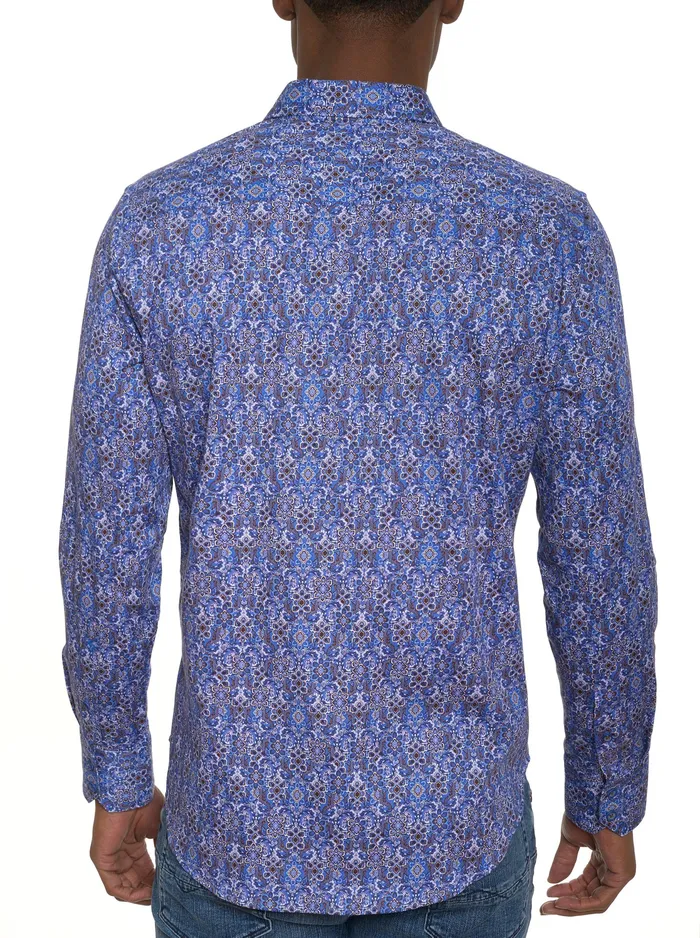 Robert Graham Long Sleeve Button Down Shirts Men LUNGANO LONG SLEEVE BUTTON DOWN SHIRT Blue