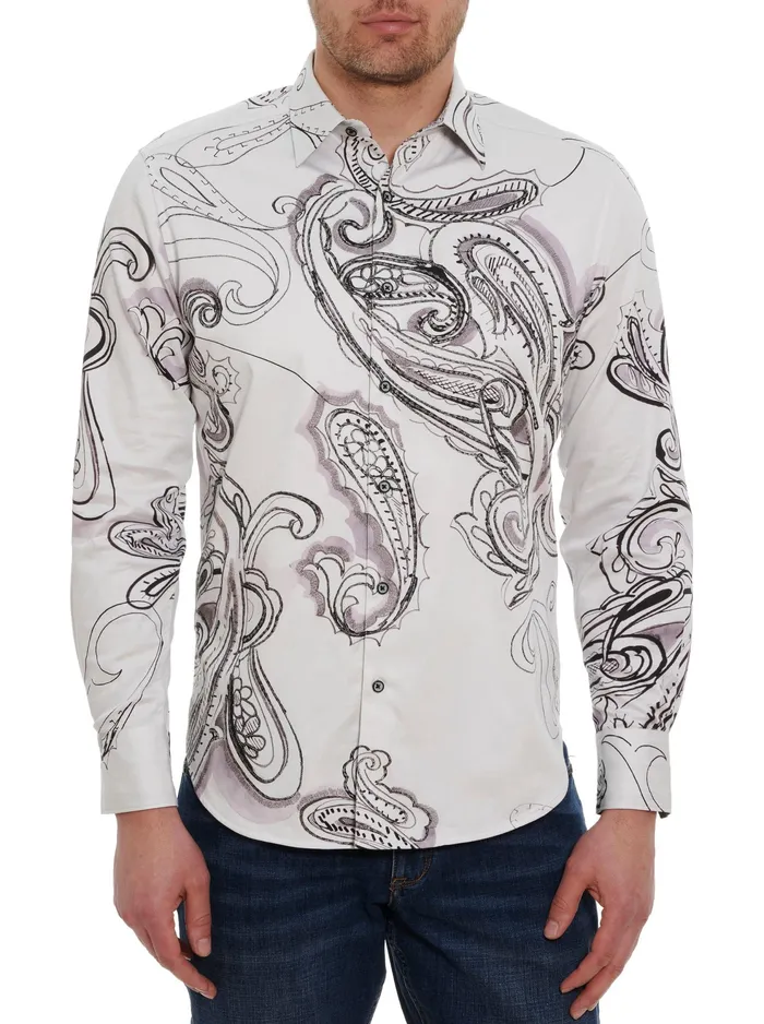 Robert Graham Long Sleeve Button Down Shirts Men MARS LONG SLEEVE BUTTON DOWN SHIRT White Robert Graham Long Sleeve Button Down Shirts Men MARS LONG SLEEVE BUTTON DOWN SHIRT White