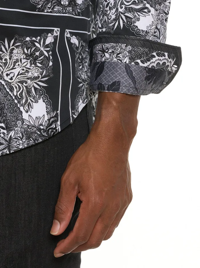 Robert Graham Long Sleeve Button Down Shirts Men RABAT LONG SLEEVE BUTTON DOWN SHIRT Black