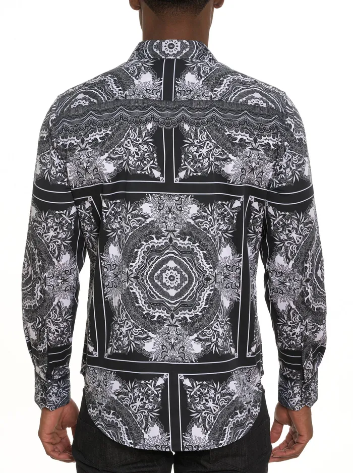 Robert Graham Long Sleeve Button Down Shirts Men RABAT LONG SLEEVE BUTTON DOWN SHIRT Black