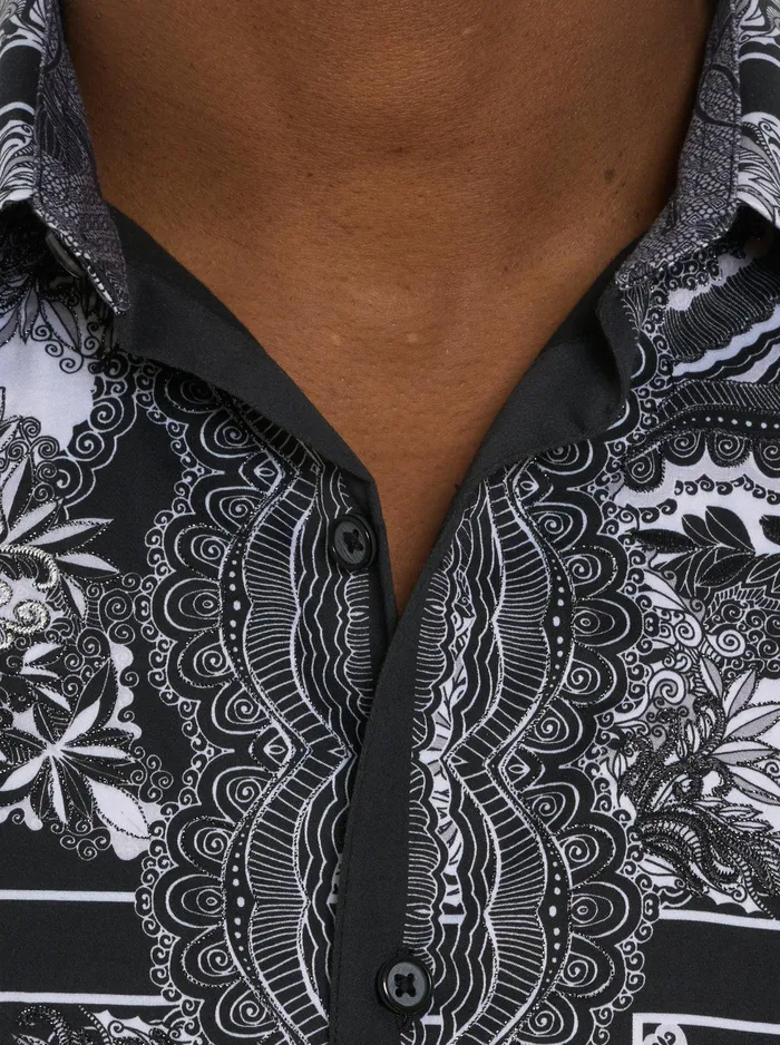 Robert Graham Long Sleeve Button Down Shirts Men RABAT LONG SLEEVE BUTTON DOWN SHIRT Black