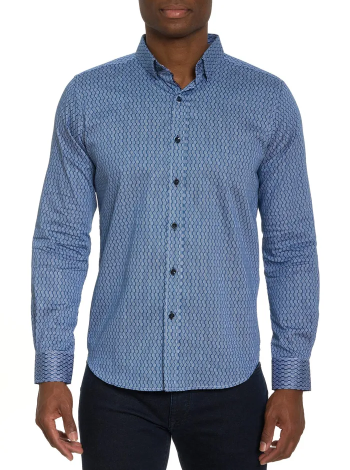 Robert Graham Long Sleeve Button Down Shirts Men RAMI LONG SLEEVE BUTTON DOWN SHIRT Blue Robert Graham Long Sleeve Button Down Shirts Men RAMI LONG SLEEVE BUTTON DOWN SHIRT Blue