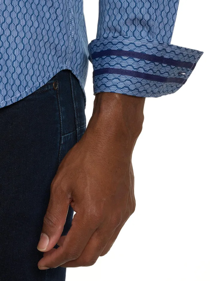 Robert Graham Long Sleeve Button Down Shirts Men RAMI LONG SLEEVE BUTTON DOWN SHIRT Blue
