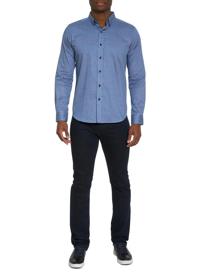 Robert Graham Long Sleeve Button Down Shirts Men RAMI LONG SLEEVE BUTTON DOWN SHIRT Blue