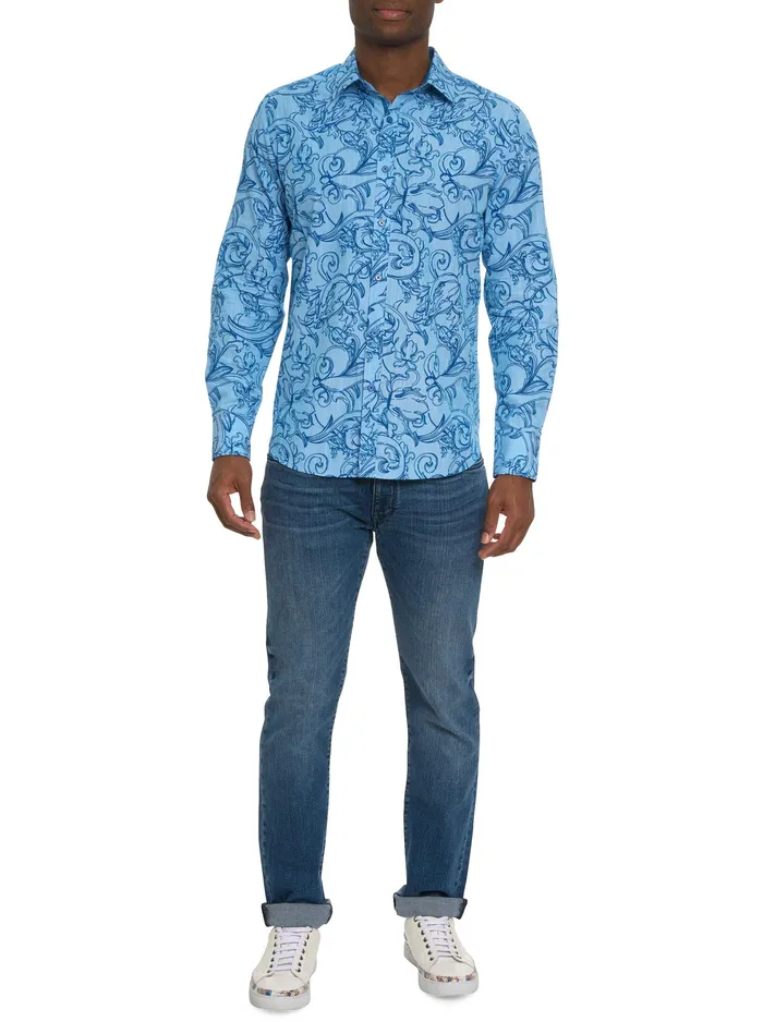 Robert Graham Long Sleeve Button Down Shirts Men ROYALTON LONG SLEEVE BUTTON DOWN SHIRT Classic