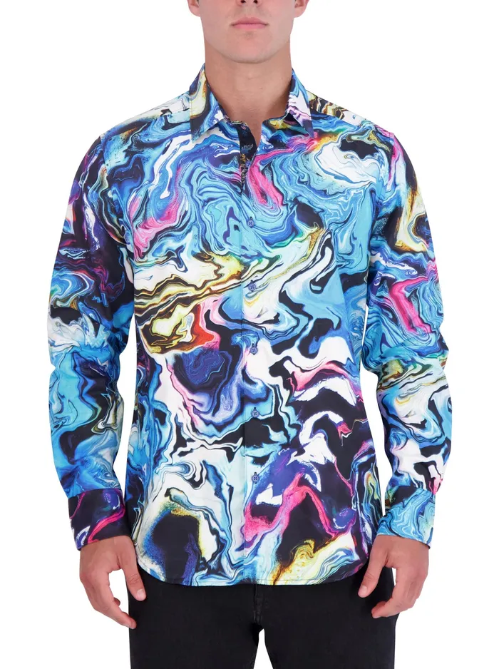 Robert Graham Long Sleeve Button Down Shirts Men STARBURSTS LONG SLEEVE BUTTON DOWN SHIRT Multi Robert Graham Long Sleeve Button Down Shirts Men STARBURSTS LONG SLEEVE BUTTON DOWN SHIRT Multi