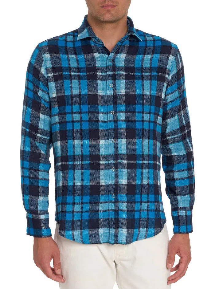 Robert Graham Long Sleeve Button Down Shirts Men TREMBLAY REVERSIBLE LONG SLEEVE BUTTON DOWN SHIRT Blue Robert Graham Long Sleeve Button Down Shirts Men TREMBLAY REVERSIBLE LONG SLEEVE BUTTON DOWN SHIRT Blue