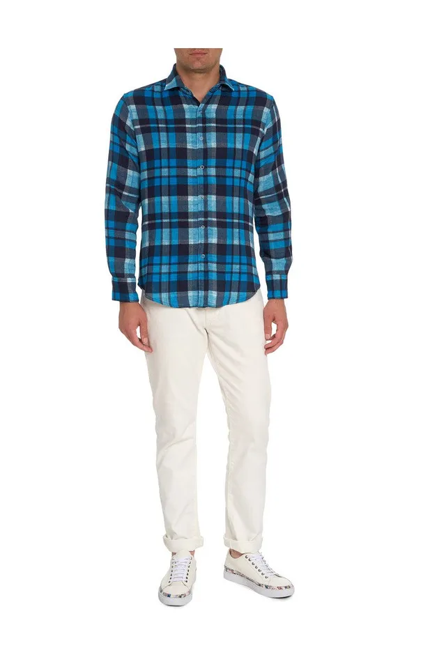 Robert Graham Long Sleeve Button Down Shirts Men TREMBLAY REVERSIBLE LONG SLEEVE BUTTON DOWN SHIRT Blue