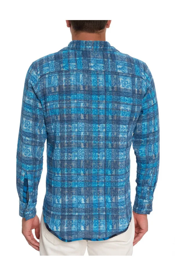 Robert Graham Long Sleeve Button Down Shirts Men TREMBLAY REVERSIBLE LONG SLEEVE BUTTON DOWN SHIRT Blue