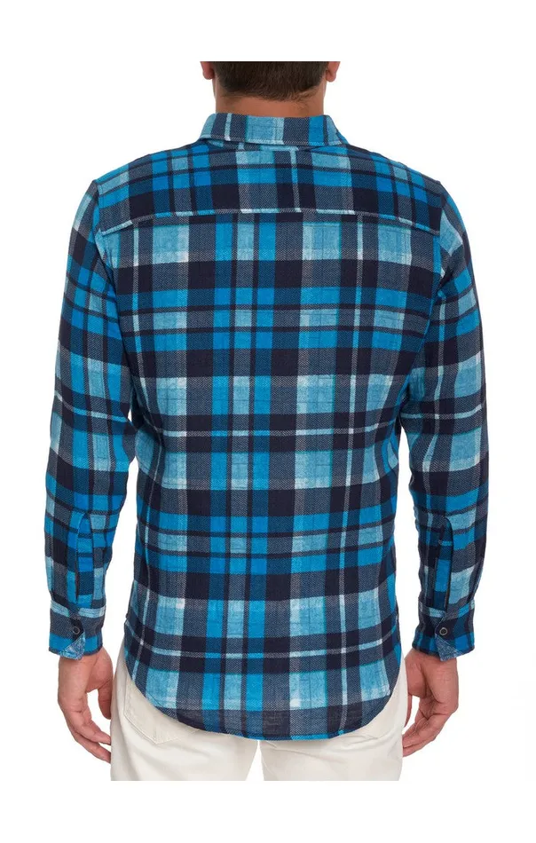 Robert Graham Long Sleeve Button Down Shirts Men TREMBLAY REVERSIBLE LONG SLEEVE BUTTON DOWN SHIRT Blue