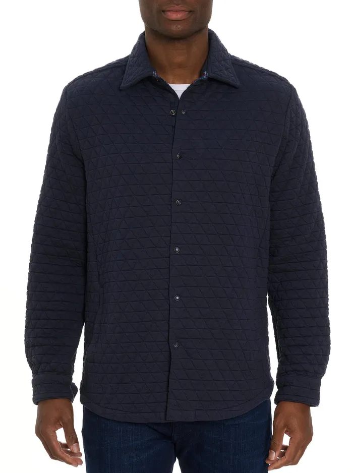 Robert Graham Long Sleeve Button Down Shirts Men TULANO LONG SLEEVE KNIT Navy