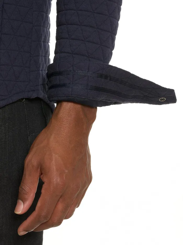 Robert Graham Long Sleeve Button Down Shirts Men TULANO LONG SLEEVE KNIT Navy