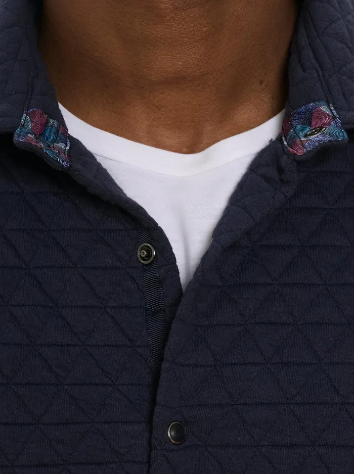 Robert Graham Long Sleeve Button Down Shirts Men TULANO LONG SLEEVE KNIT Navy