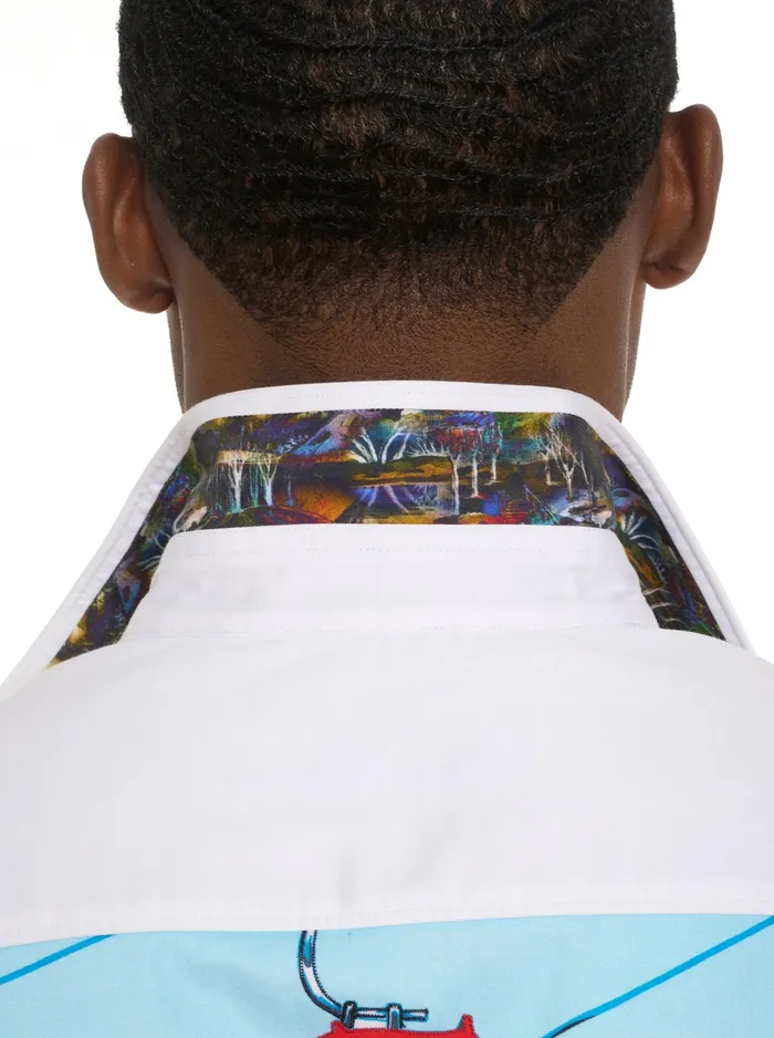 Robert Graham Long Sleeve Button Down Shirts Men WHAT A TRIP LONG SLEEVE BUTTON DOWN SHIRT White