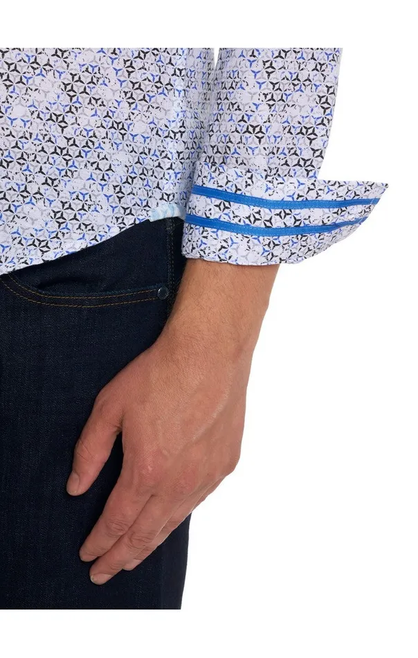 Robert Graham Long Sleeve Button Down Shirts Men WYNDHAM LONG SLEEVE BUTTON DOWN SHIRT Blue