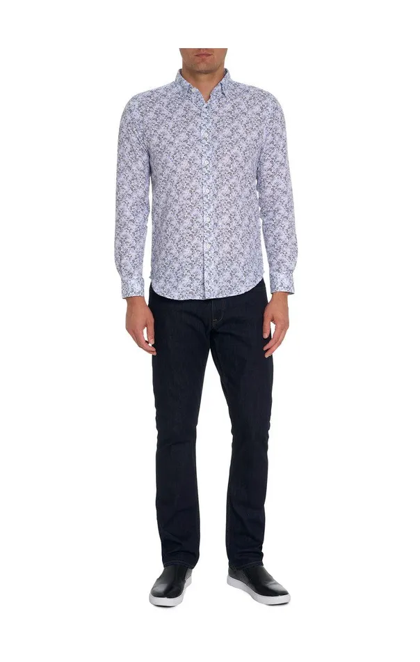 Robert Graham Long Sleeve Button Down Shirts Men WYNDHAM LONG SLEEVE BUTTON DOWN SHIRT Blue