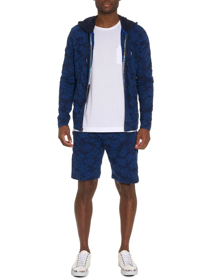 Robert Graham Long Sleeve Knits Men NIELSEN FULL ZIP HOODIE Navy