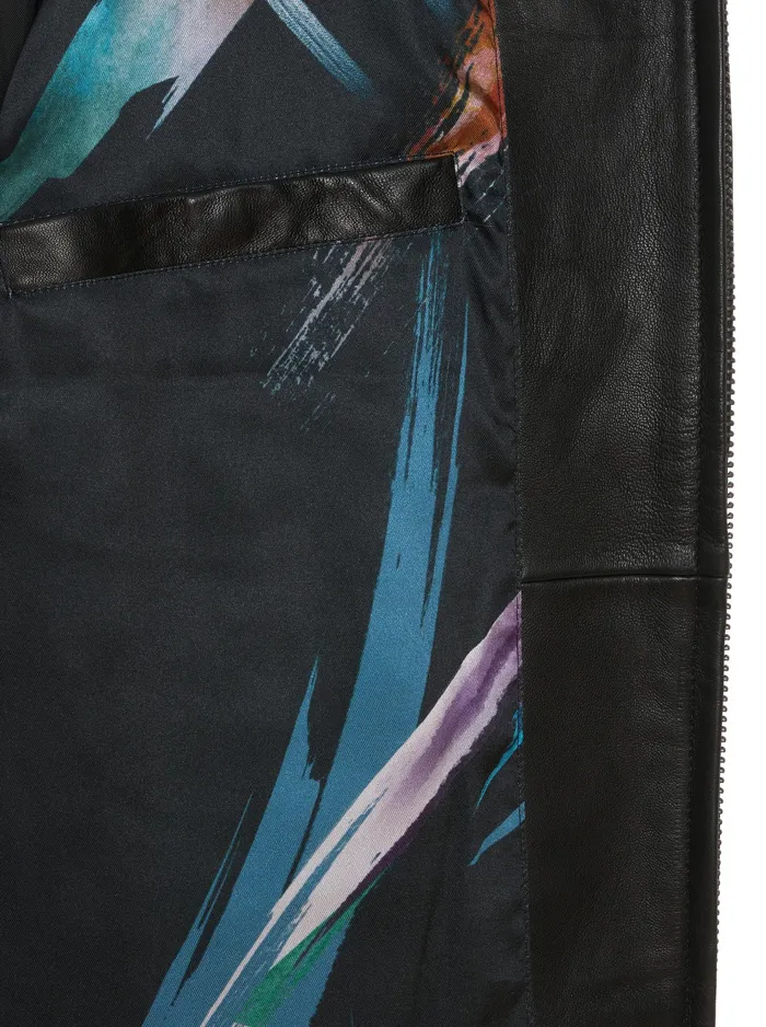Robert Graham Outerwear Men KILBURN LEATHER BOMBER Black