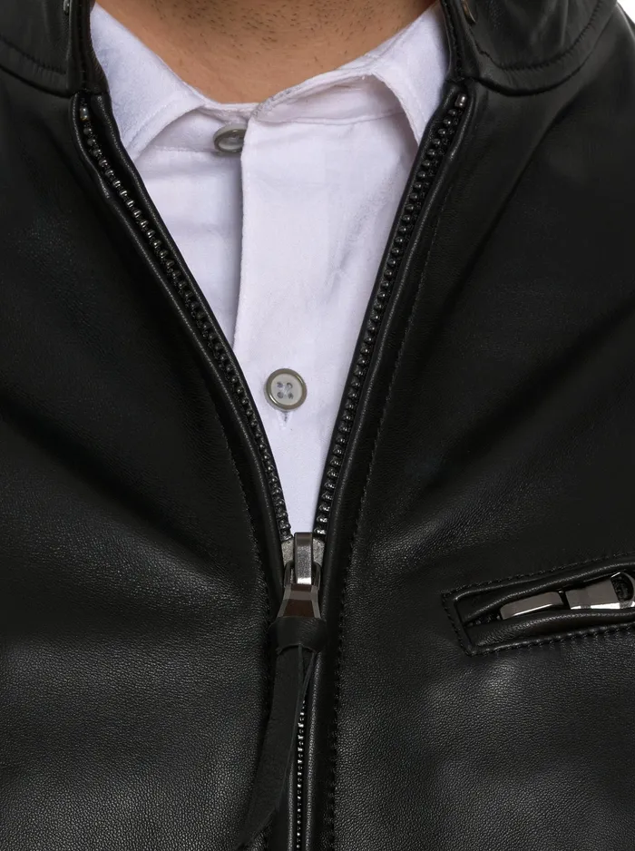 Robert Graham Outerwear Men KILBURN LEATHER BOMBER Black