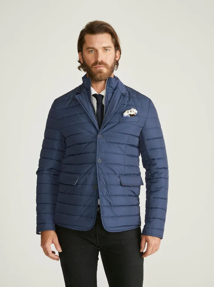 Robert Graham Outerwear Men QUILTED JACKET Navy