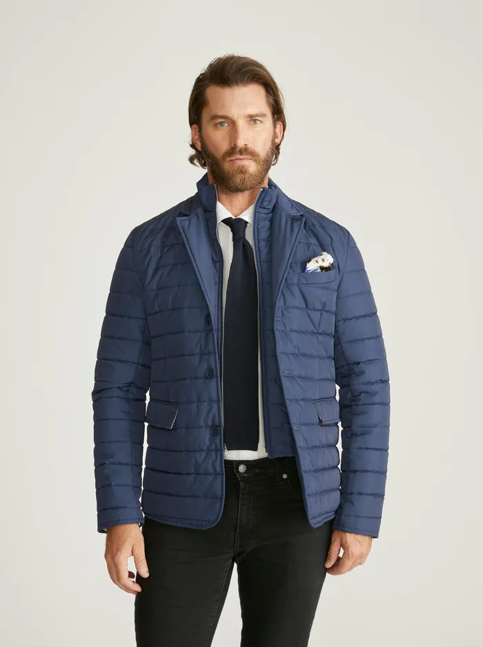 Robert Graham Outerwear Men QUILTED JACKET Navy