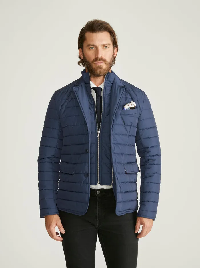 Robert Graham Outerwear Men QUILTED JACKET Navy
