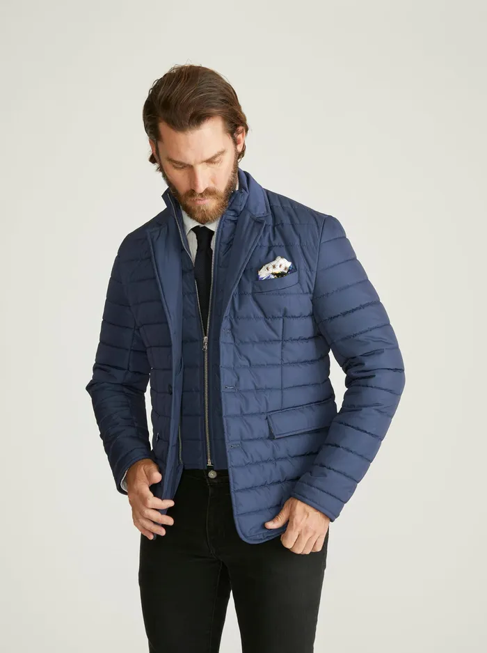 Robert Graham Outerwear Men QUILTED JACKET Navy
