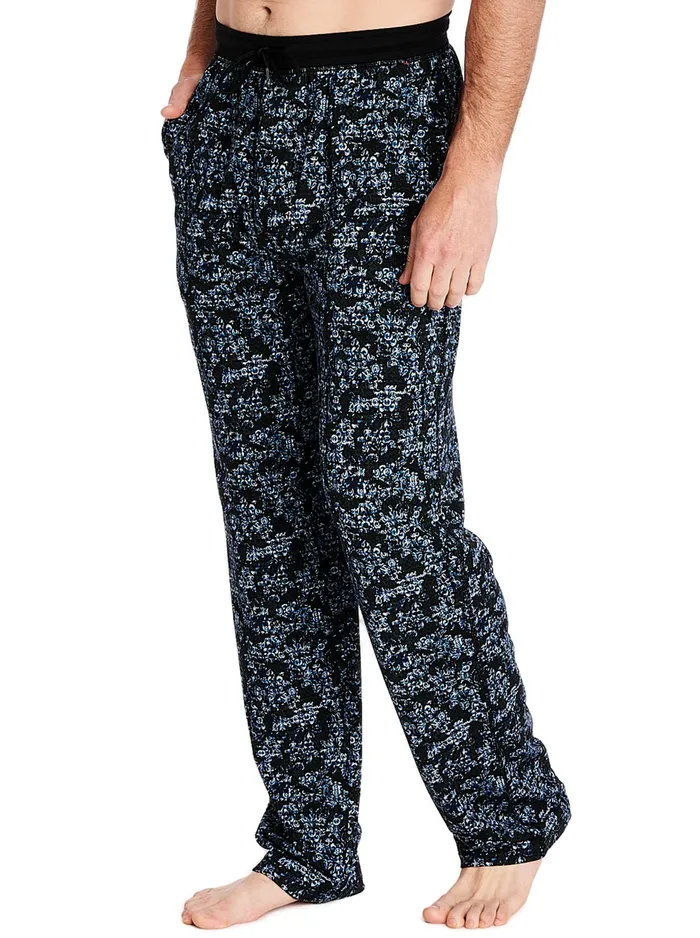 Robert Graham Pajamas and Underwear Men PRINTED PJ PANT Black