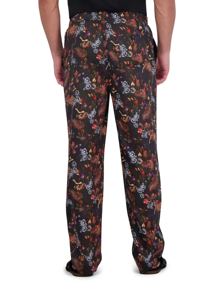 Robert Graham Pajamas and Underwear Men PRINTED PJ PANT Black