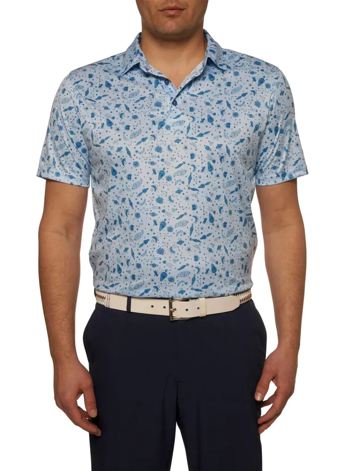 Robert Graham Polos and TShirts Men ASTERIOD PERFORMANCE POLO Seafoam