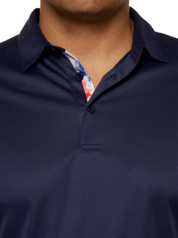 Robert Graham Polos and TShirts Men AXELSEN PERFORMANCE POLO Cobalt