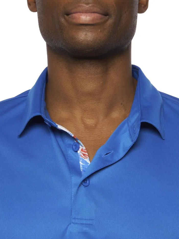 Robert Graham Polos and TShirts Men AXELSEN PERFORMANCE POLO Cobalt