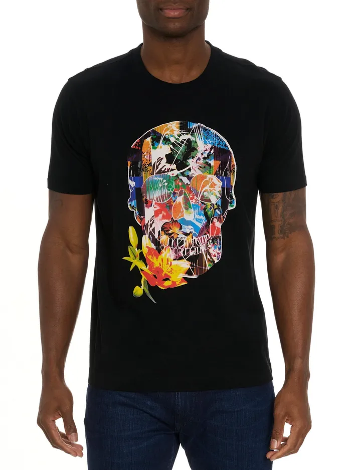 Robert Graham Polos and TShirts Men COLLAGE SKULL TSHIRT White