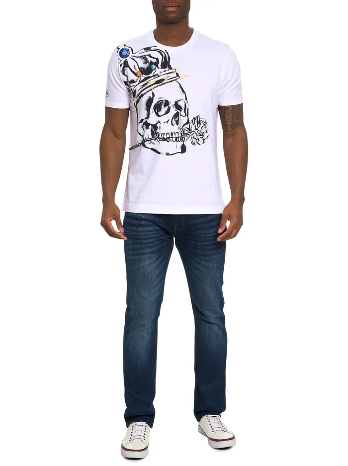 Robert Graham Polos and TShirts Men CROWN ROYALE TSHIRT White