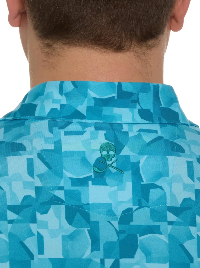 Robert Graham Polos and TShirts Men DAVOS PERFORMANCE POLO Teal