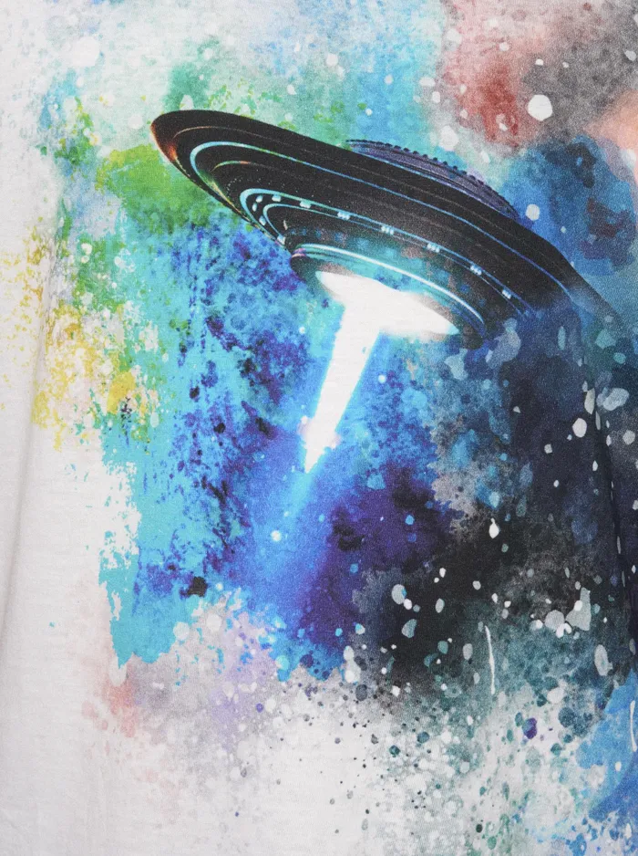 Robert Graham Polos and TShirts Men EXPLOSIVE UFO TSHIRT White
