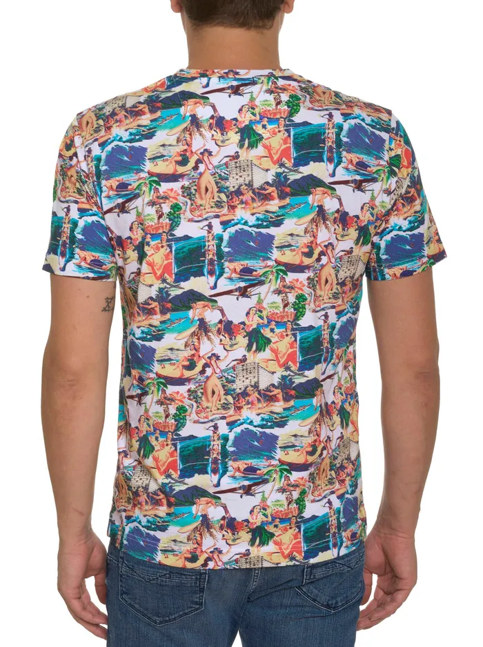 Robert Graham Polos and TShirts Men HAWAIIAN SUMMER GRAPHIC TSHIRT Multi