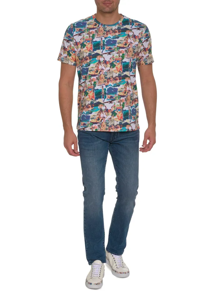 Robert Graham Polos and TShirts Men HAWAIIAN SUMMER GRAPHIC TSHIRT Multi