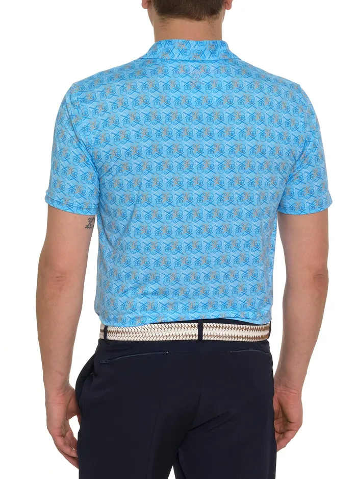 Robert Graham Polos and TShirts Men IRON SKULL PERFORMANCE POLO Black