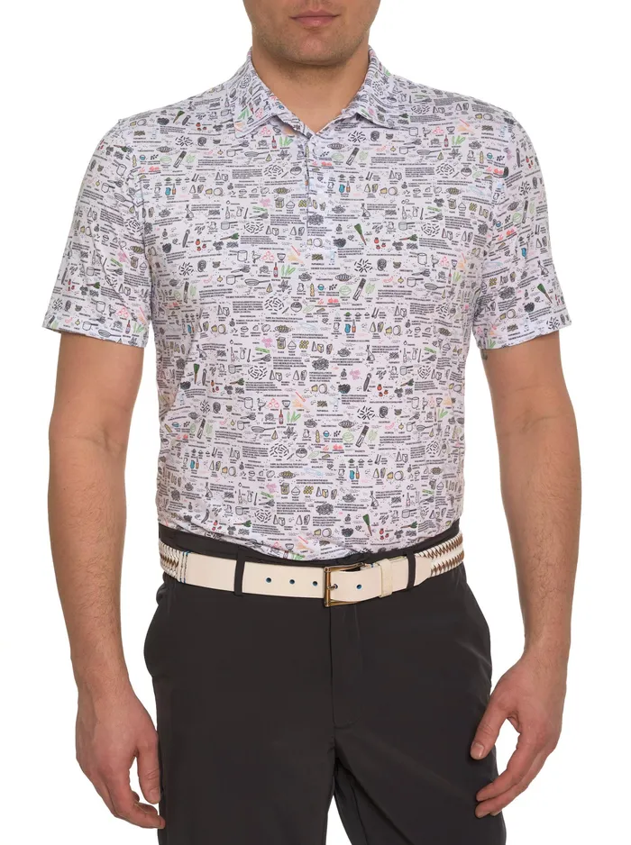 Robert Graham Polos and TShirts Men ITALIAN PASTA PERFORMANCE POLO White