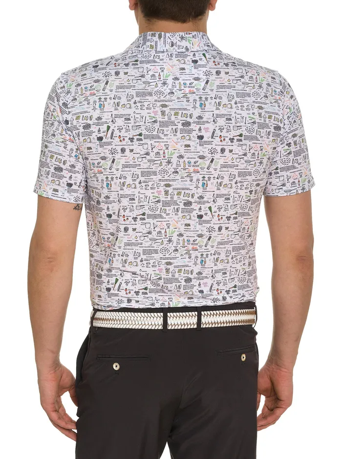 Robert Graham Polos and TShirts Men ITALIAN PASTA PERFORMANCE POLO White