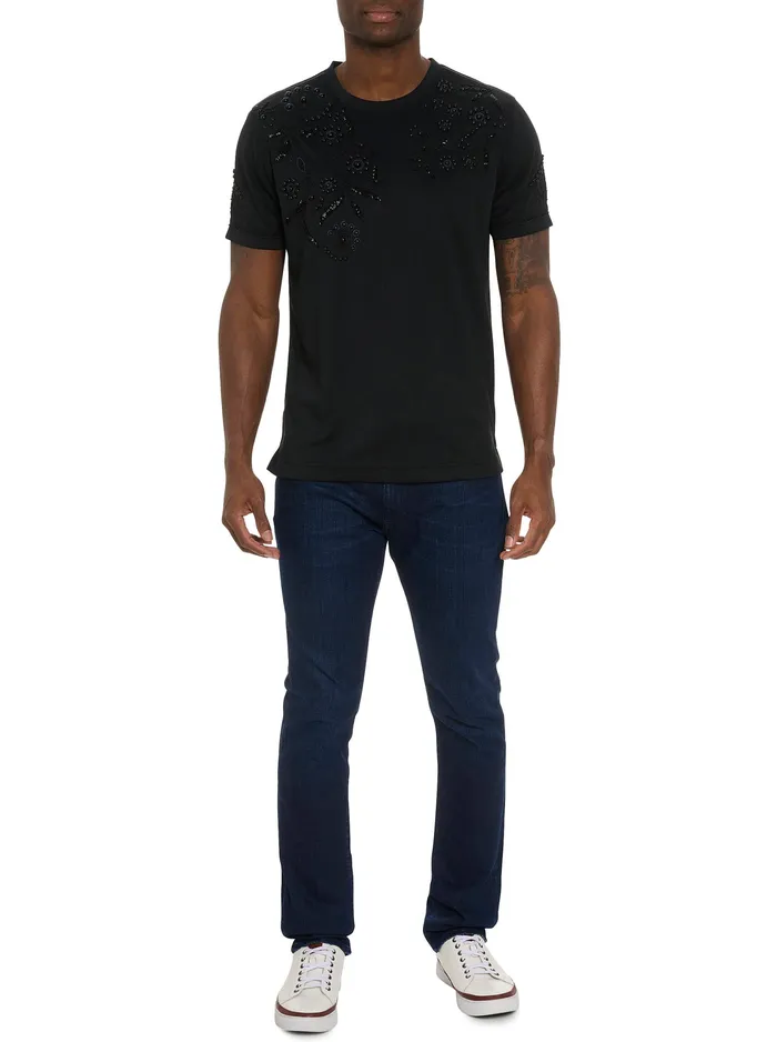 Robert Graham Polos and TShirts Men LIMITED EDITION COURTING JEWELS TSHIRT Black