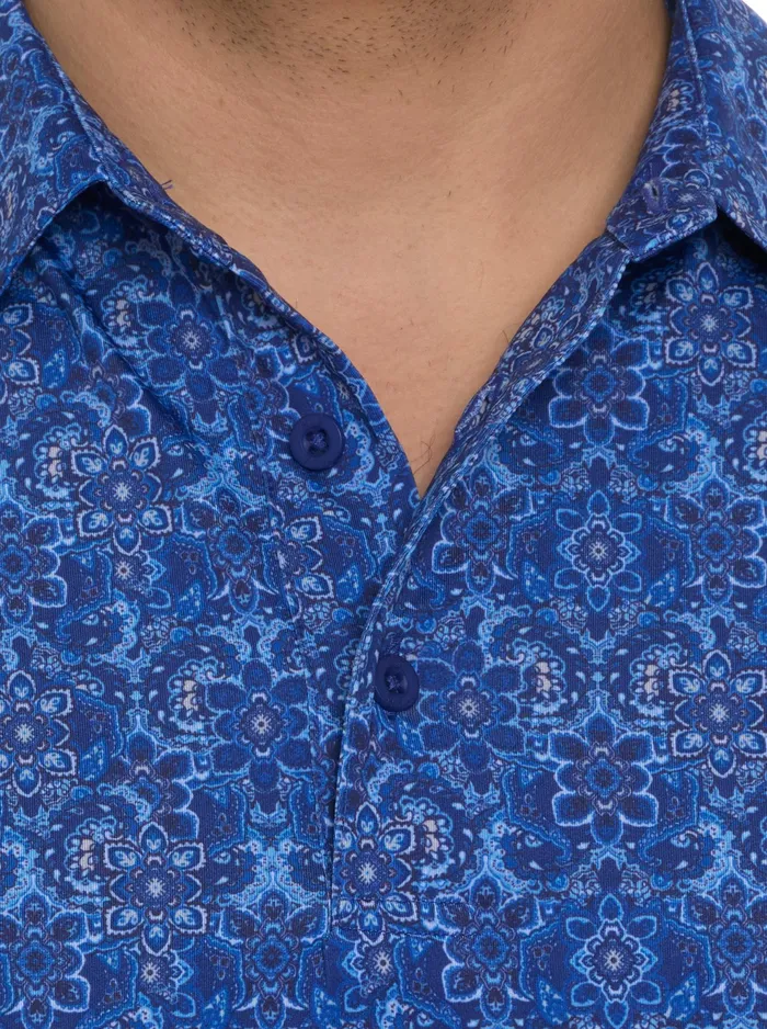 Robert Graham Polos and TShirts Men MEDALLION TILES PERFORMANCE POLO Navy