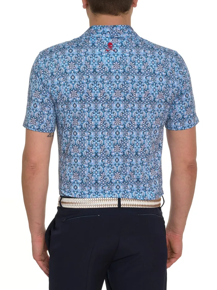 Robert Graham Polos and TShirts Men MEDALLION TILES PERFORMANCE POLO Navy