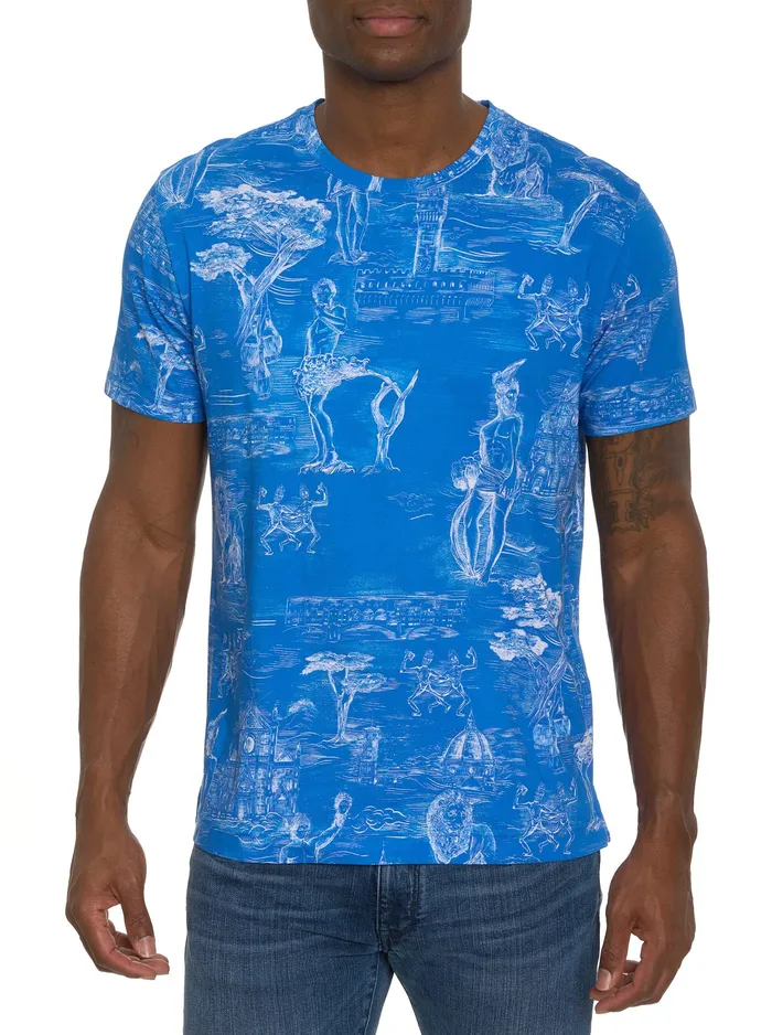 Robert Graham Polos and TShirts Men ODE TO FLORENCE GRAPHIC TSHIRT Blue