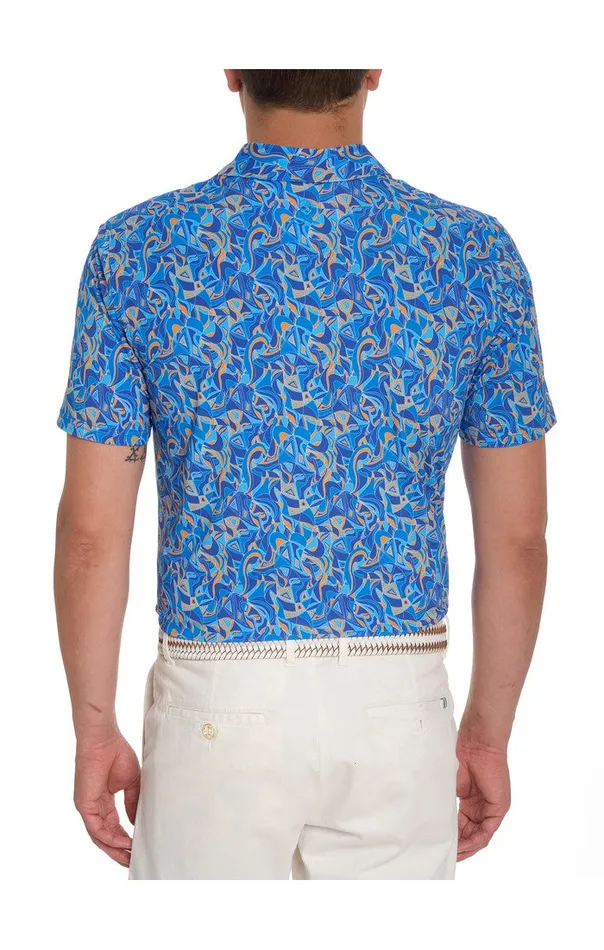 Robert Graham Polos and TShirts Men RETRO CLUB PERFORMANCE POLO Blue