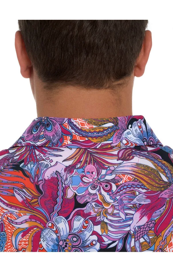 Robert Graham Polos and TShirts Men ROXBERRY PERFORMANCE POLO Purple