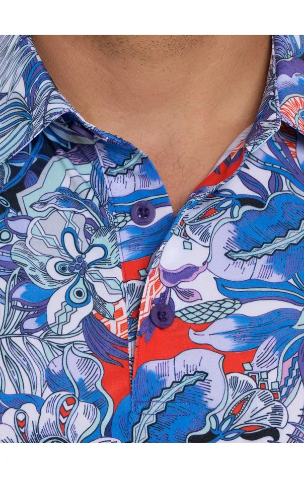 Robert Graham Polos and TShirts Men ROXBERRY PERFORMANCE POLO Purple