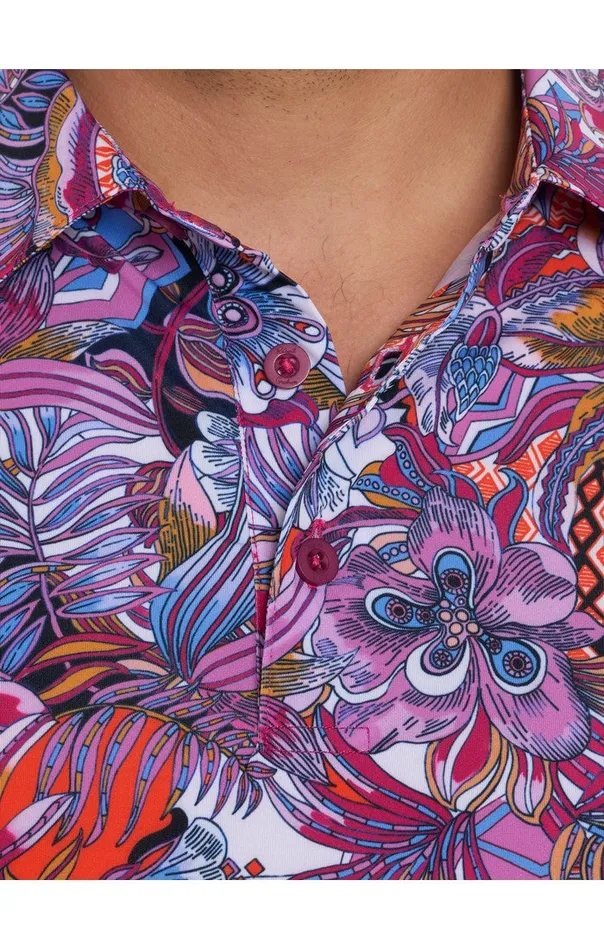 Robert Graham Polos and TShirts Men ROXBERRY PERFORMANCE POLO Purple